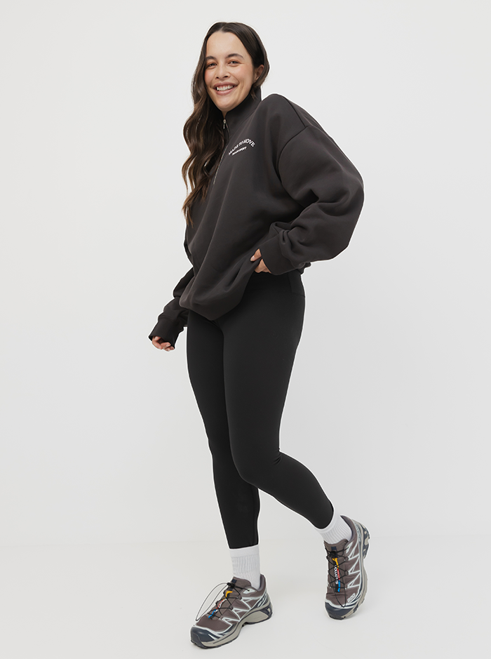 Quarter Zip in Pepper
