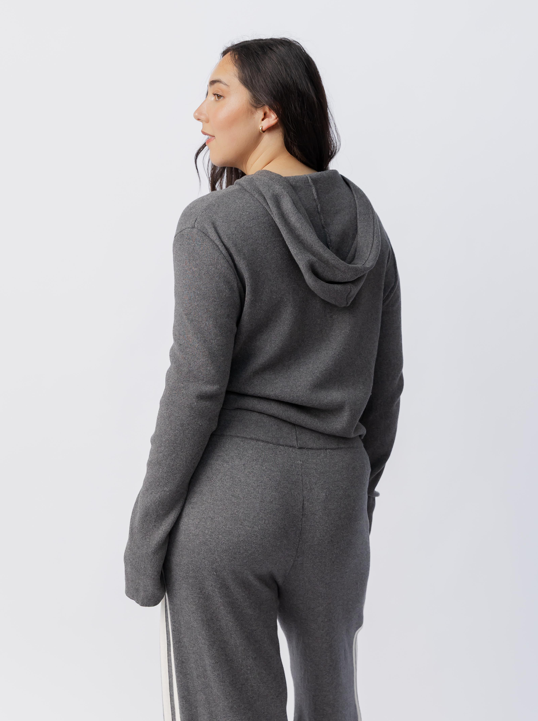 Striped Knit Zip Up