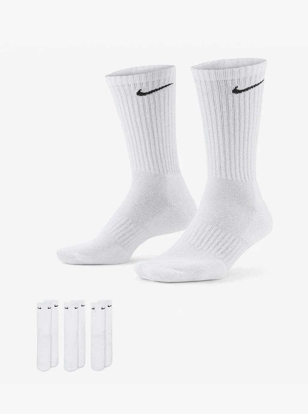 Everyday Cushioned Crew Socks 3 Pack Unisex
