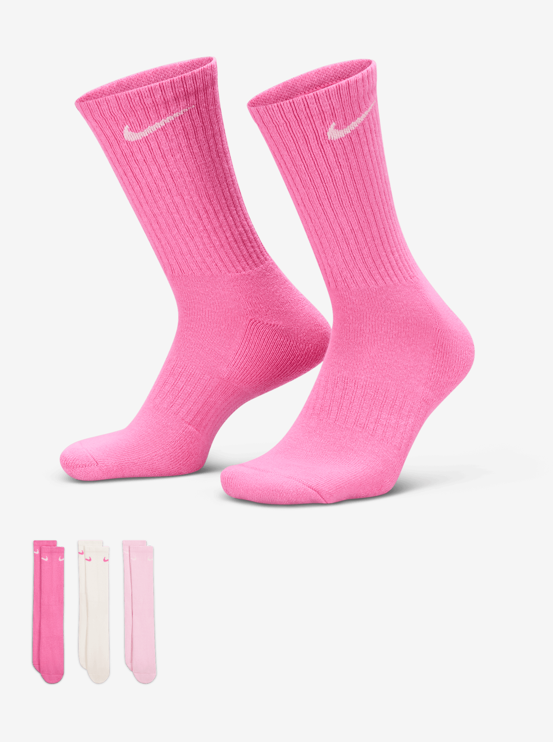 Everyday Cushioned Crew Socks 3 Pack