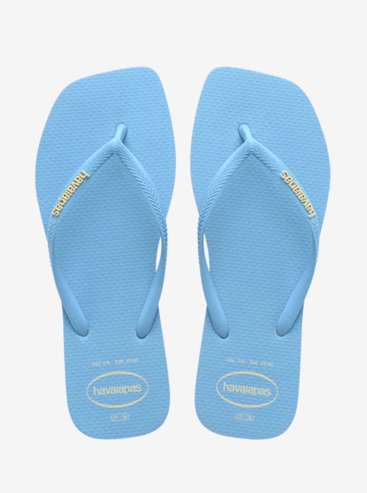Slim Square Logo Pop-Up Flip Flops Womens