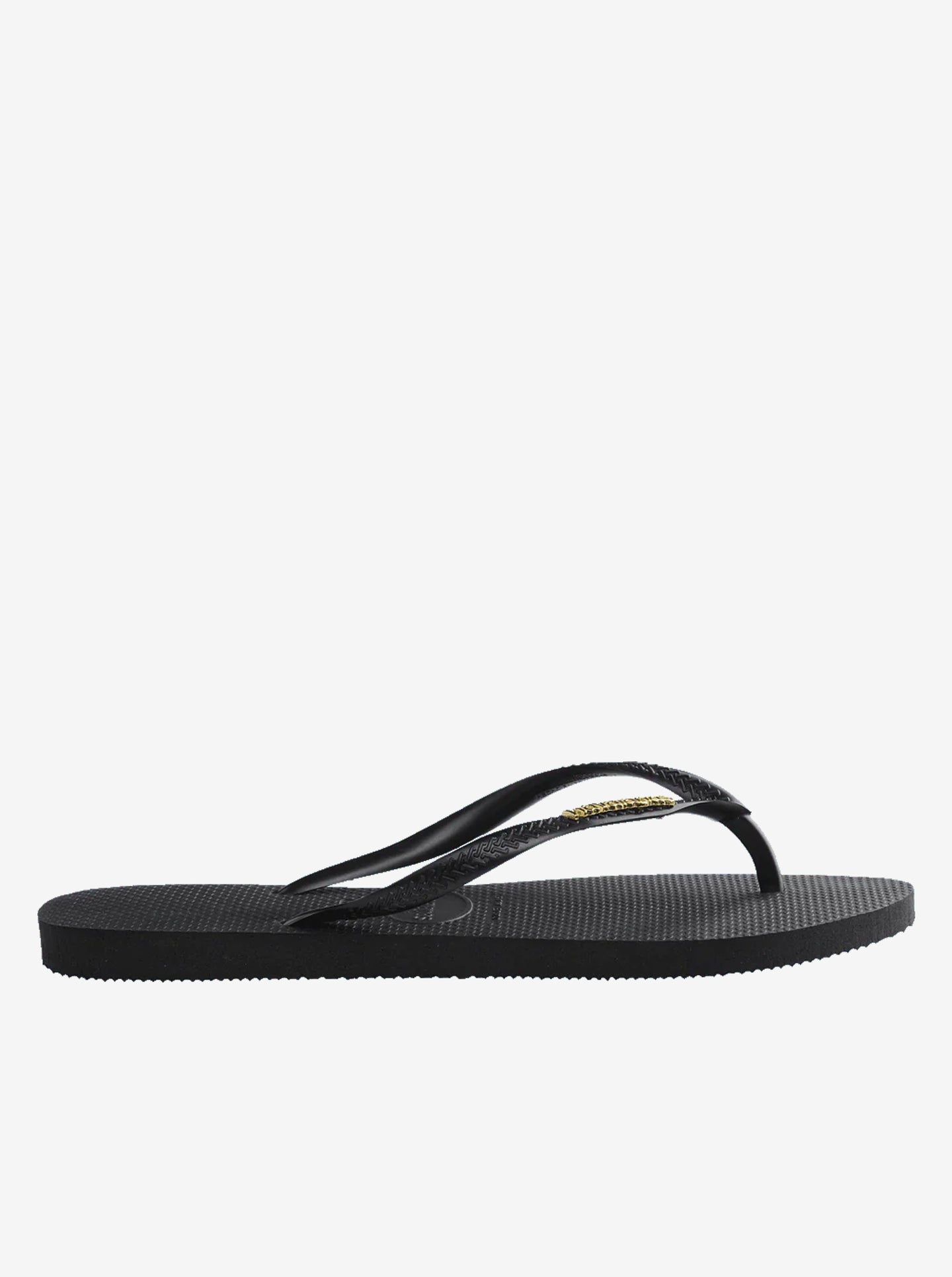 Slim Metallic Logo Flip Flops