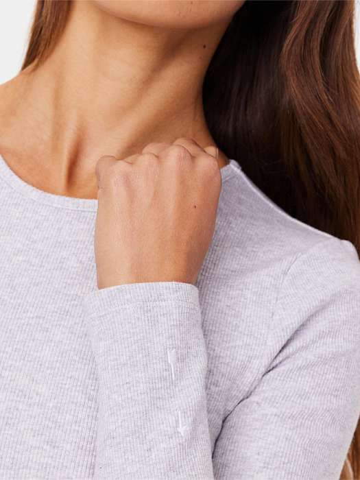 Chrissy Long Sleeve in Grey Marle
