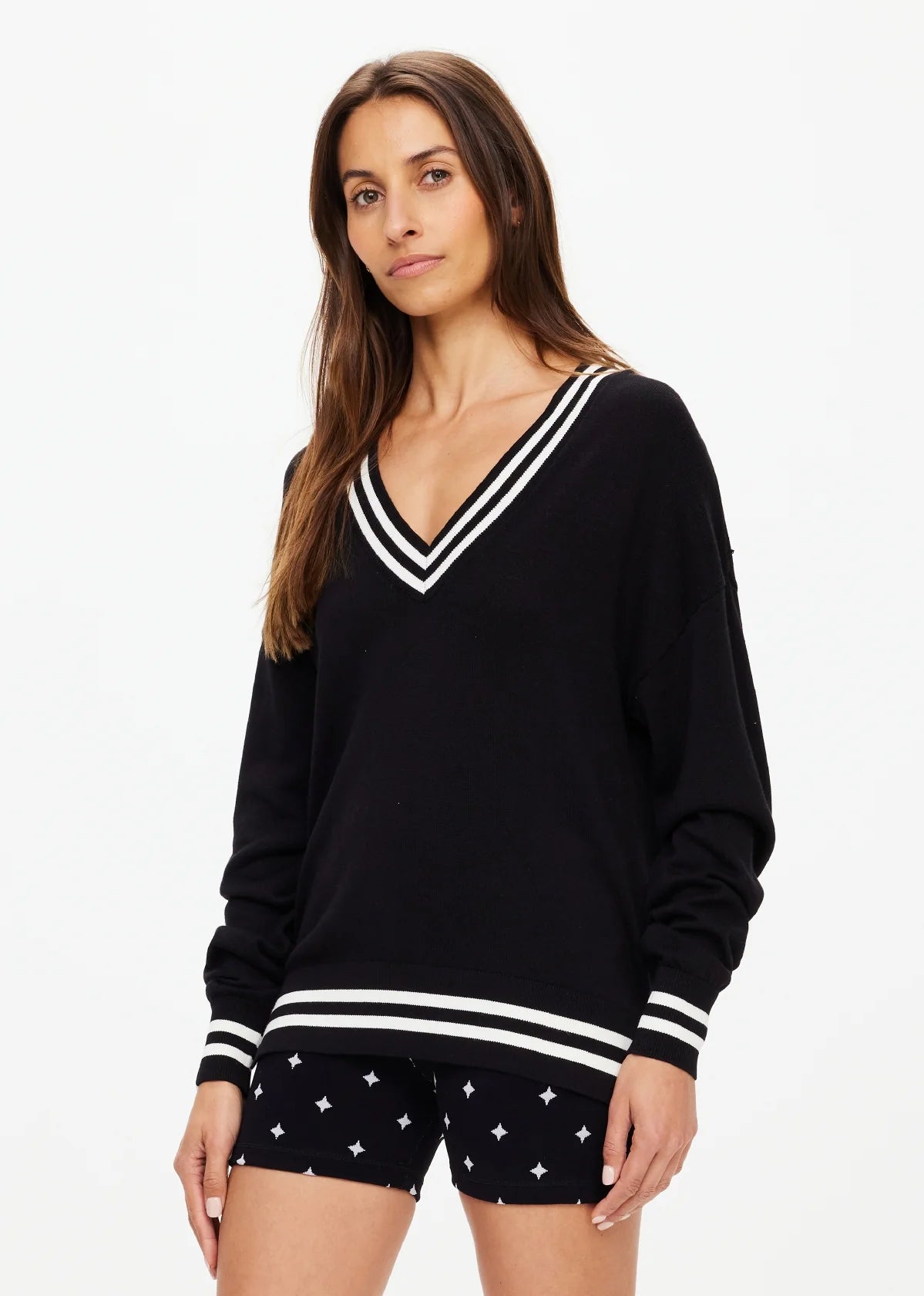 Duet V Neck Knit Sweater