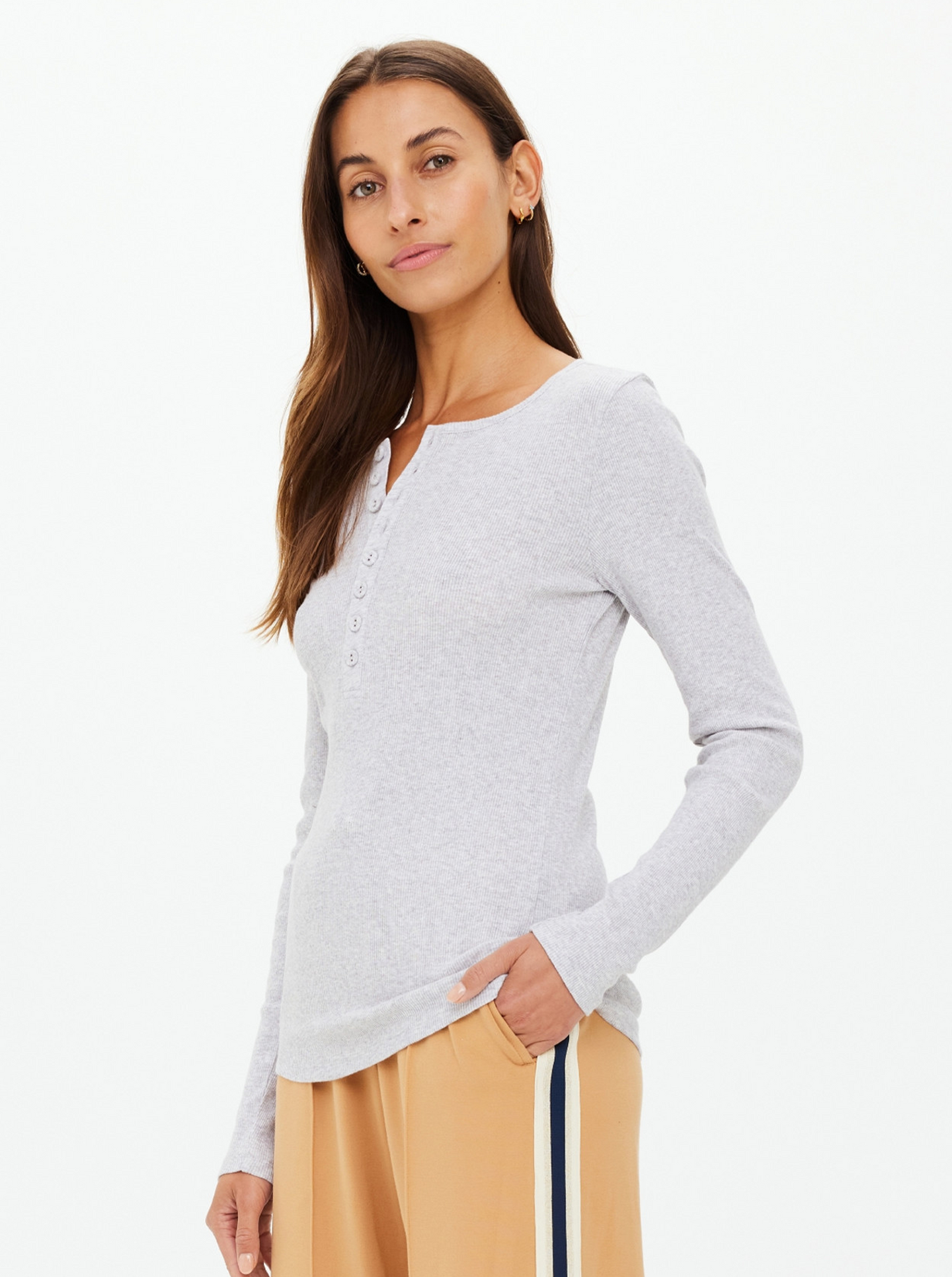 Ness Ribbed Long Sleeve Top