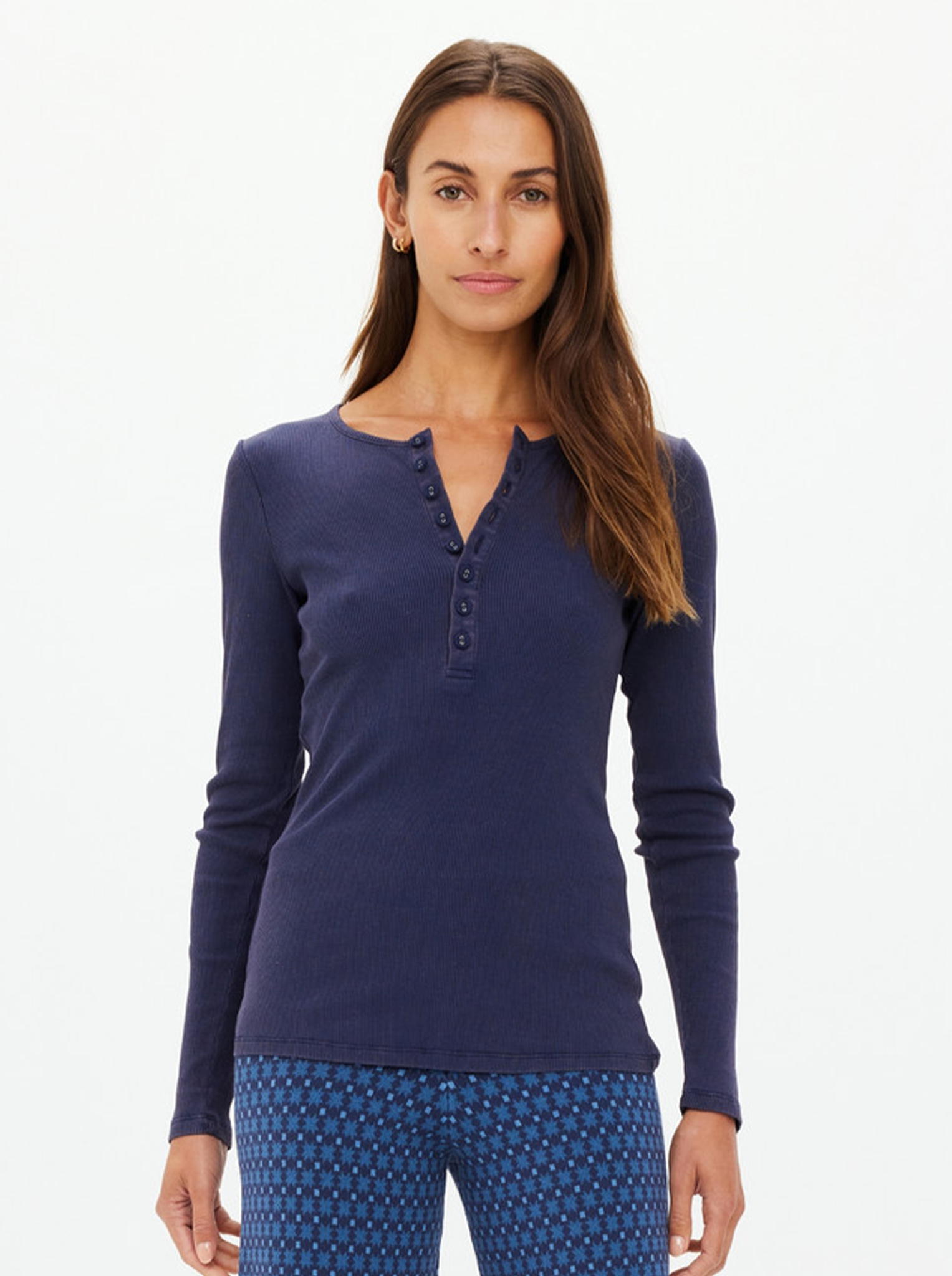 Ness Ribbed Long Sleeve Top