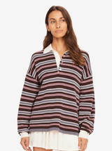 The Upside W Wonder Knit Polo - Stripe