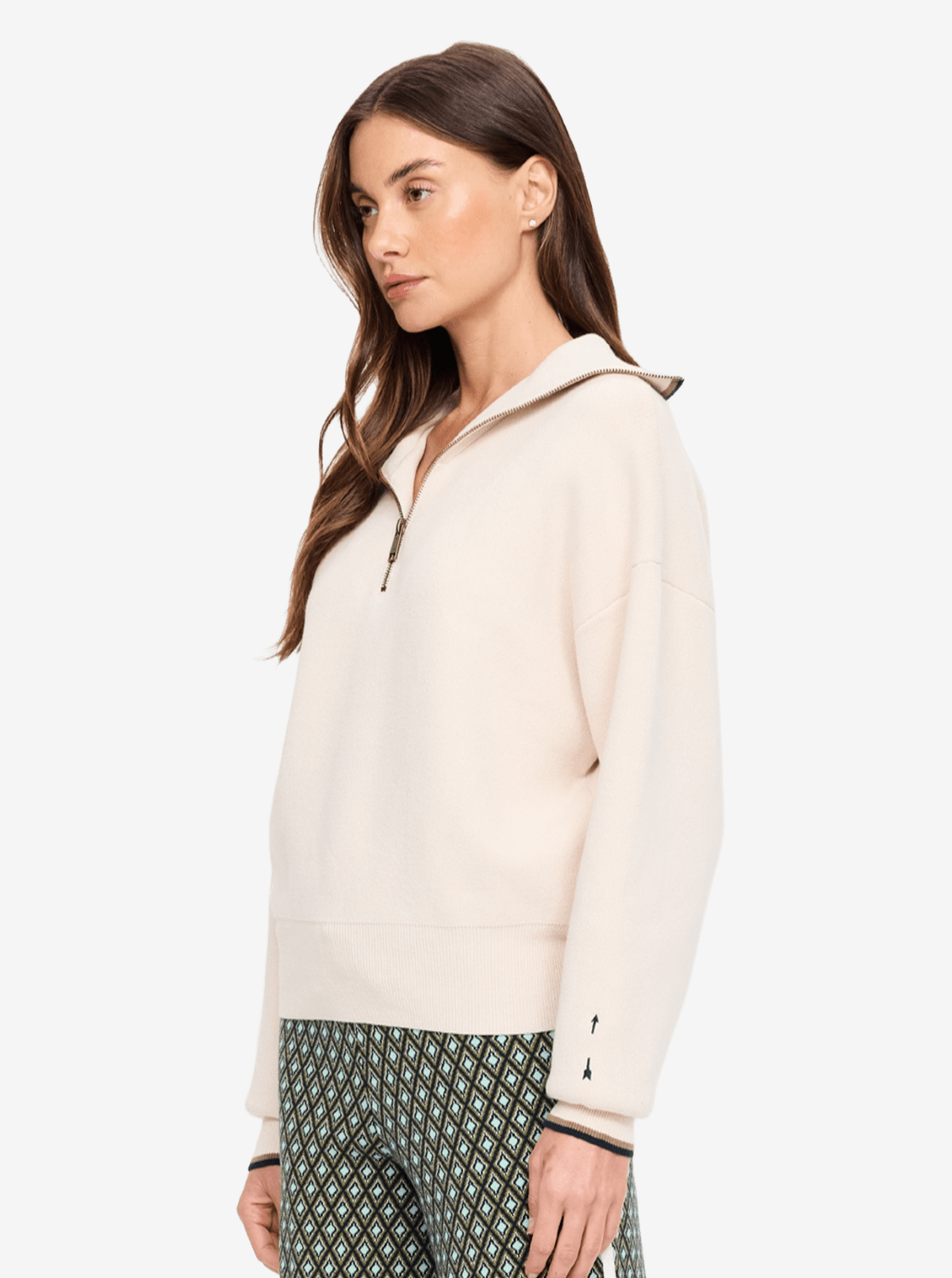Kairo Half Zip Knit in Natural