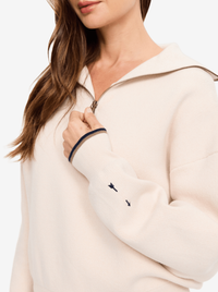 Kairo Half Zip Knit in Natural
