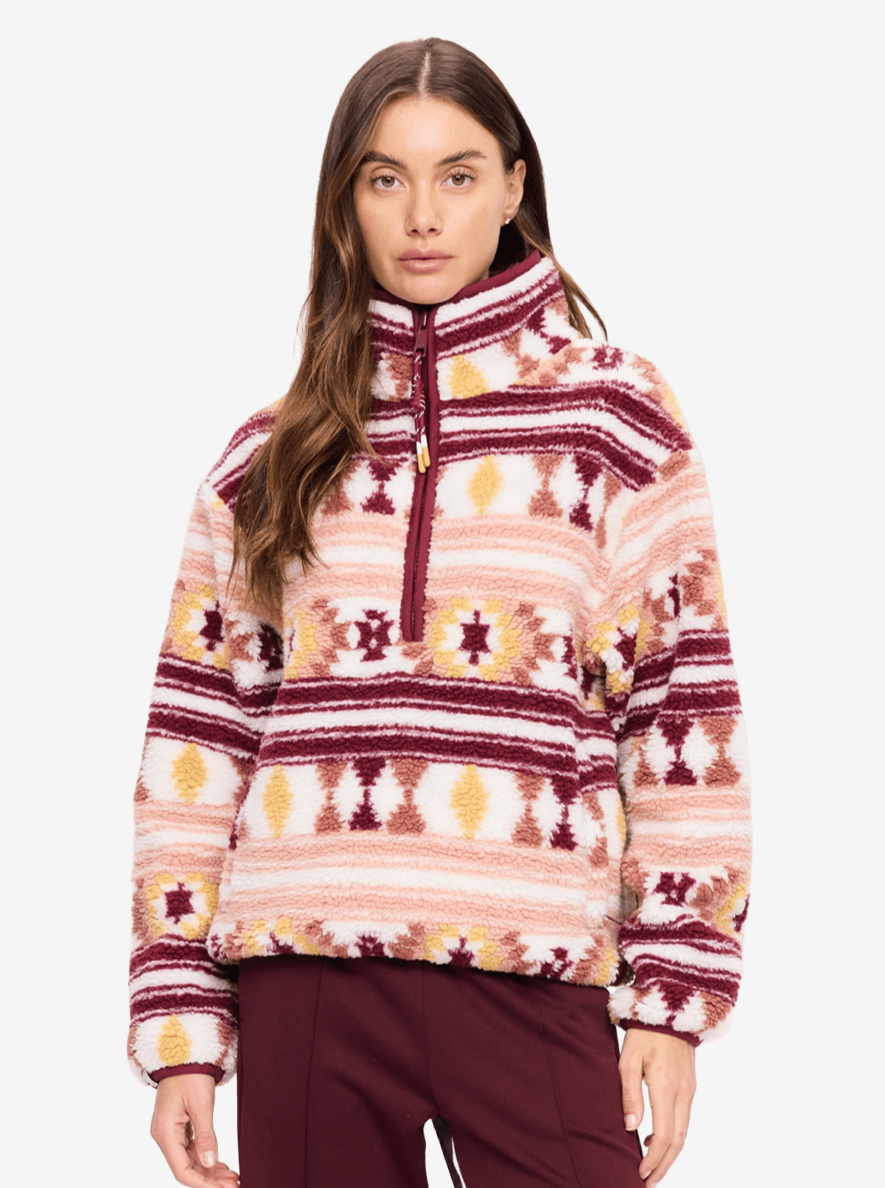 Harlow Fleece Pullover in Abstract