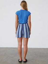Ocean Blue Cotton Blend Knit Top
