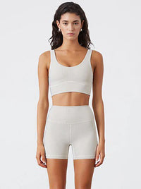 Coconut Stripe Rib Crop Top