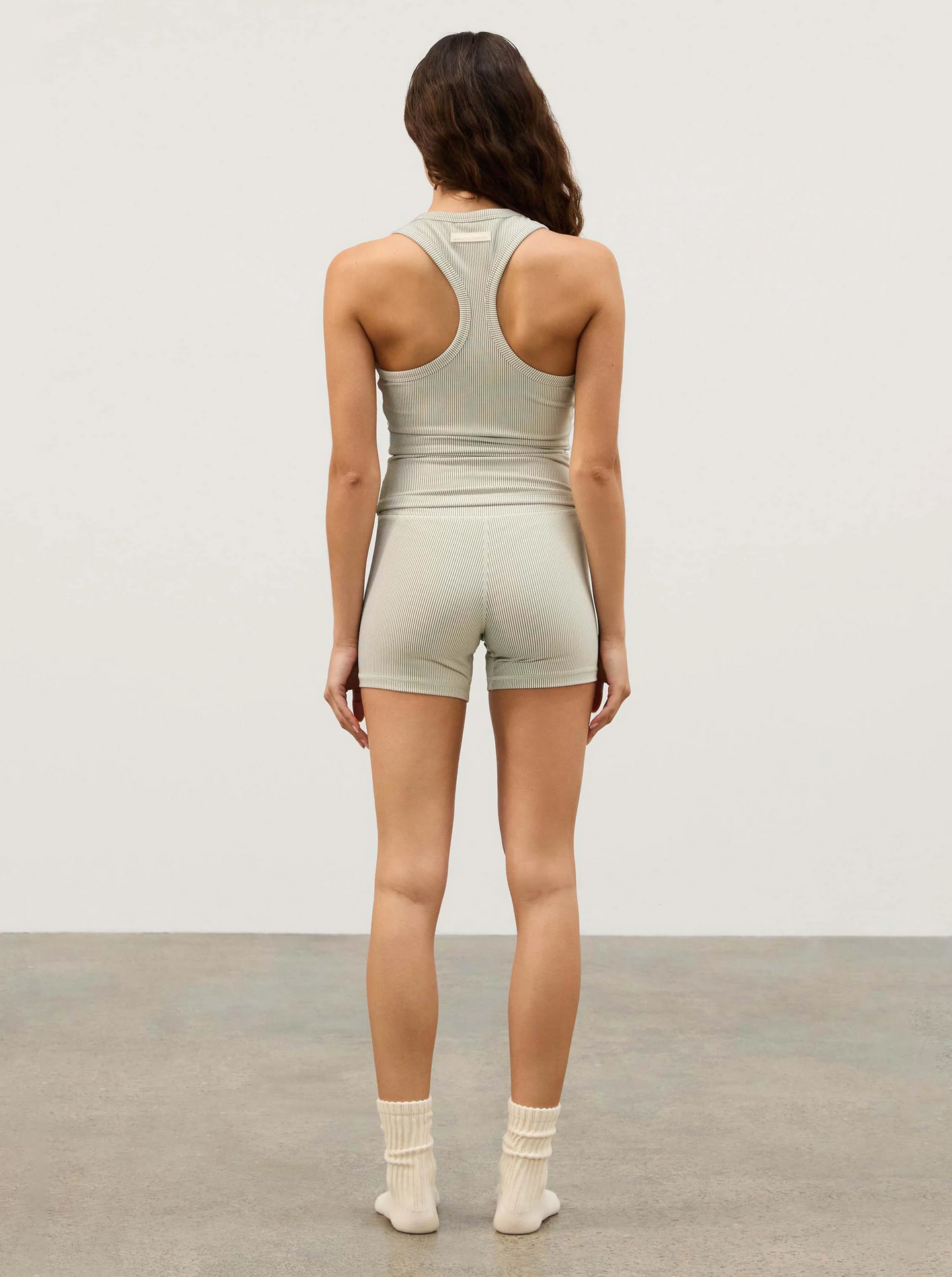 Stripe Rib Racer Back Tank