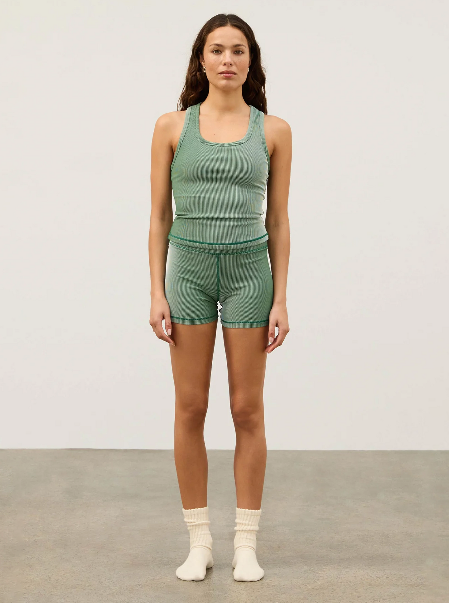 Stripe Rib Racer Back Tank